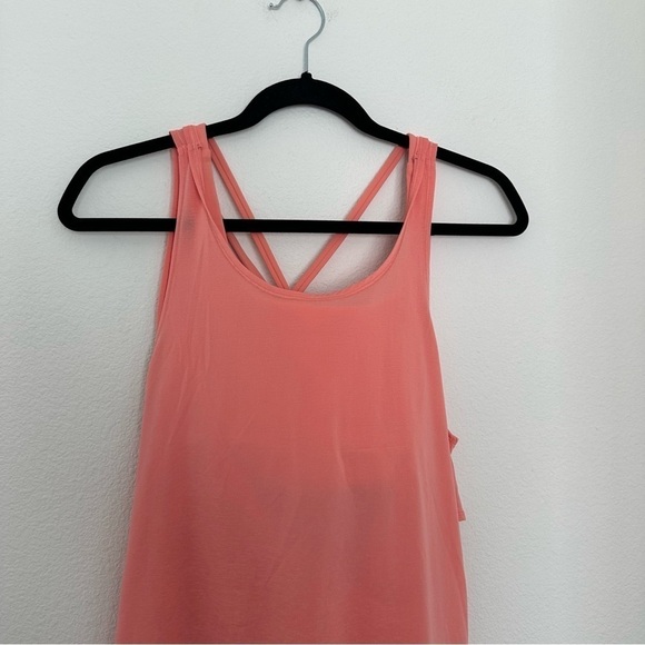 Lululemon Reenergized 2 In 1 Tank Top Light Coral Open Back Size 6 Women’s - Picture 3 of 10